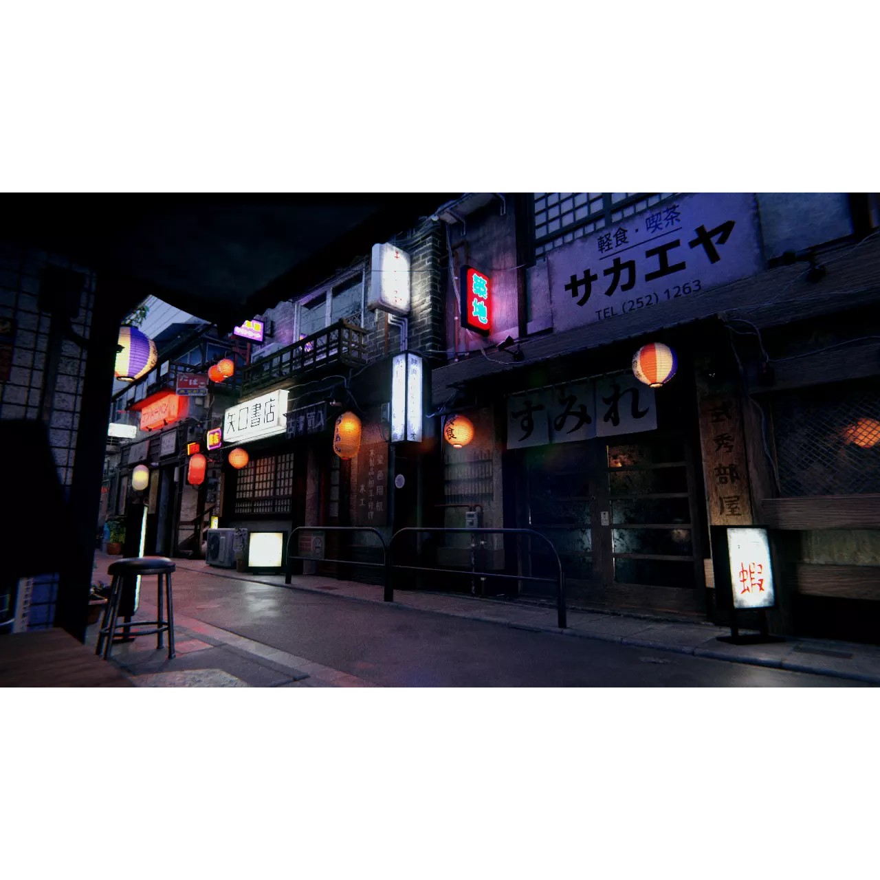 Japanese City Streets Pack - Low-Poly Game-Ready 3D Model - View 10