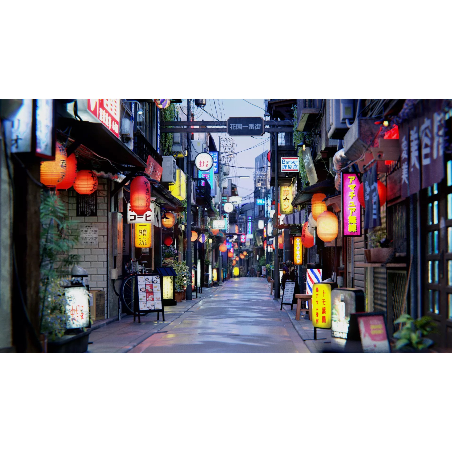 Japanese City Streets Pack - Low-Poly Game-Ready 3D Model - View 11