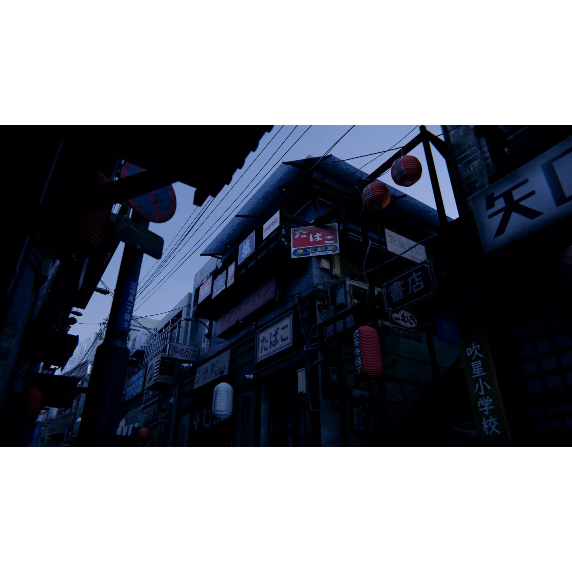 Japanese City Streets Pack - Low-Poly Game-Ready 3D Model - View 12