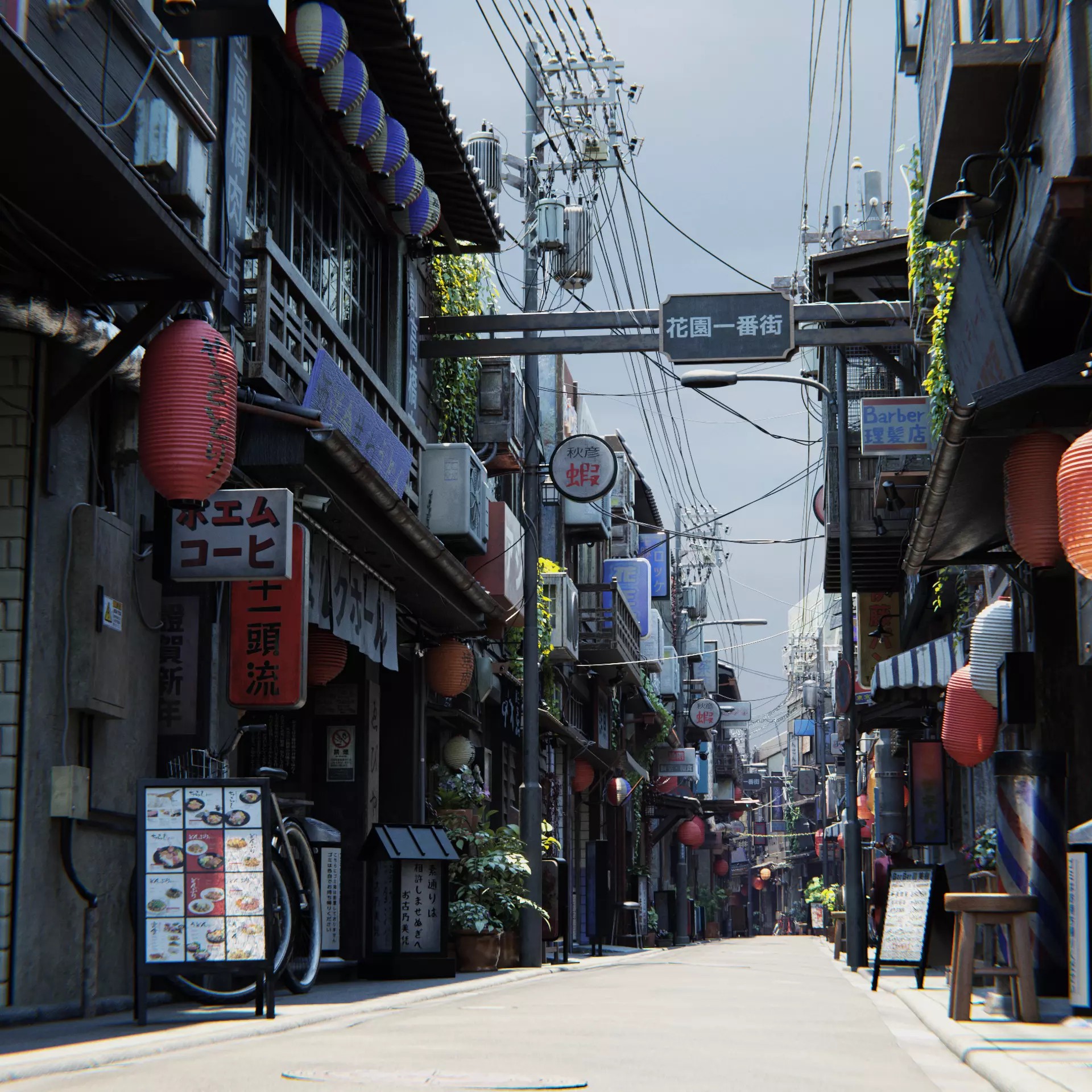 Japanese City Streets Pack - Low-Poly Game-Ready 3D Model - View 21