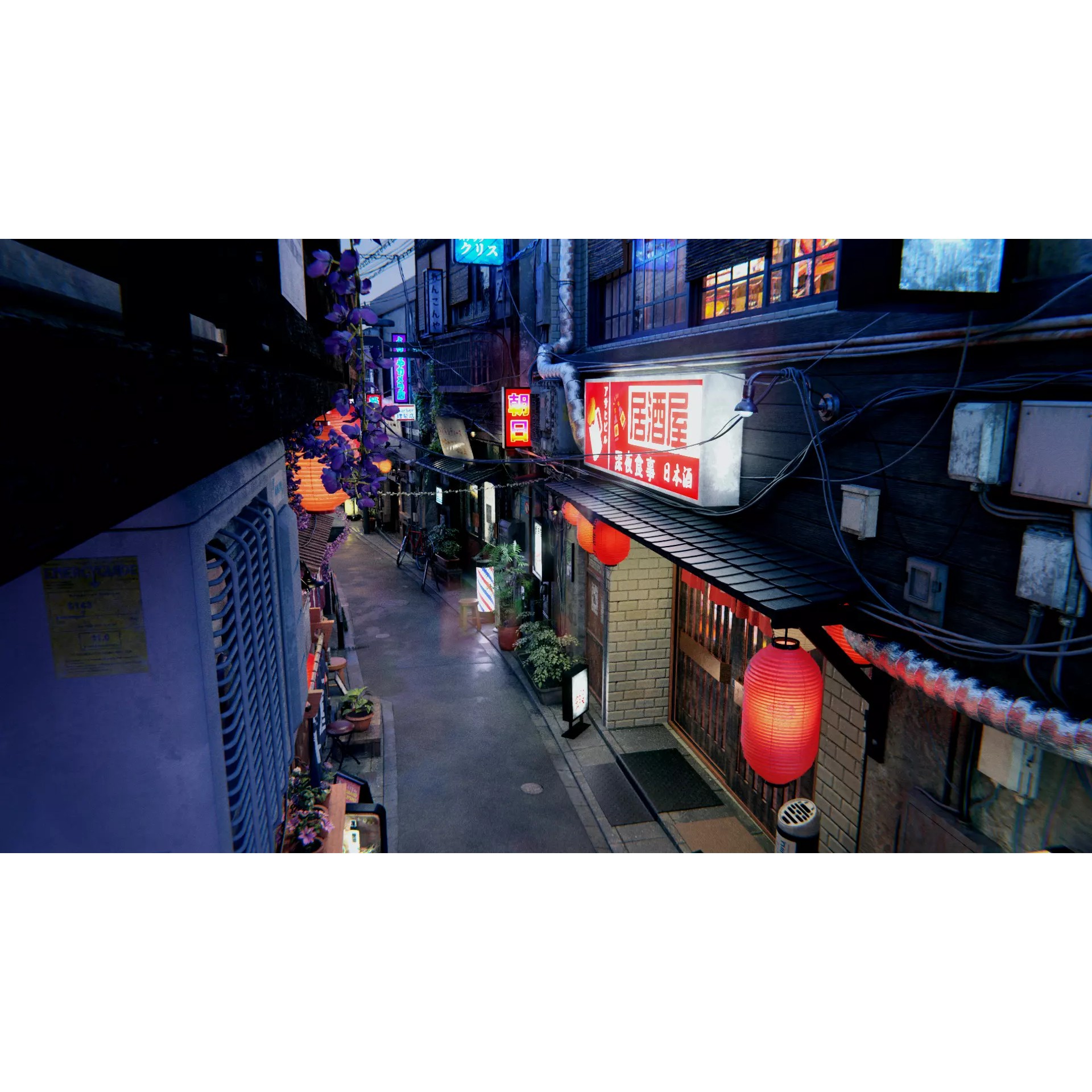 Japanese City Streets Pack - Low-Poly Game-Ready 3D Model - View 22