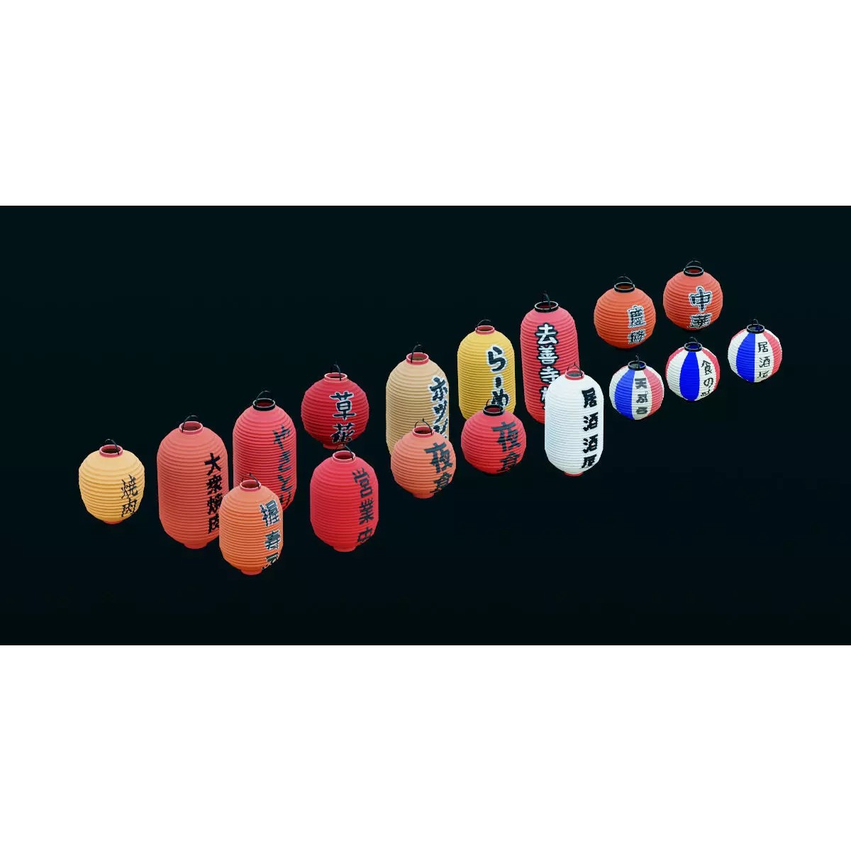 Japanese City Streets Pack - Low-Poly Game-Ready 3D Model - View 30