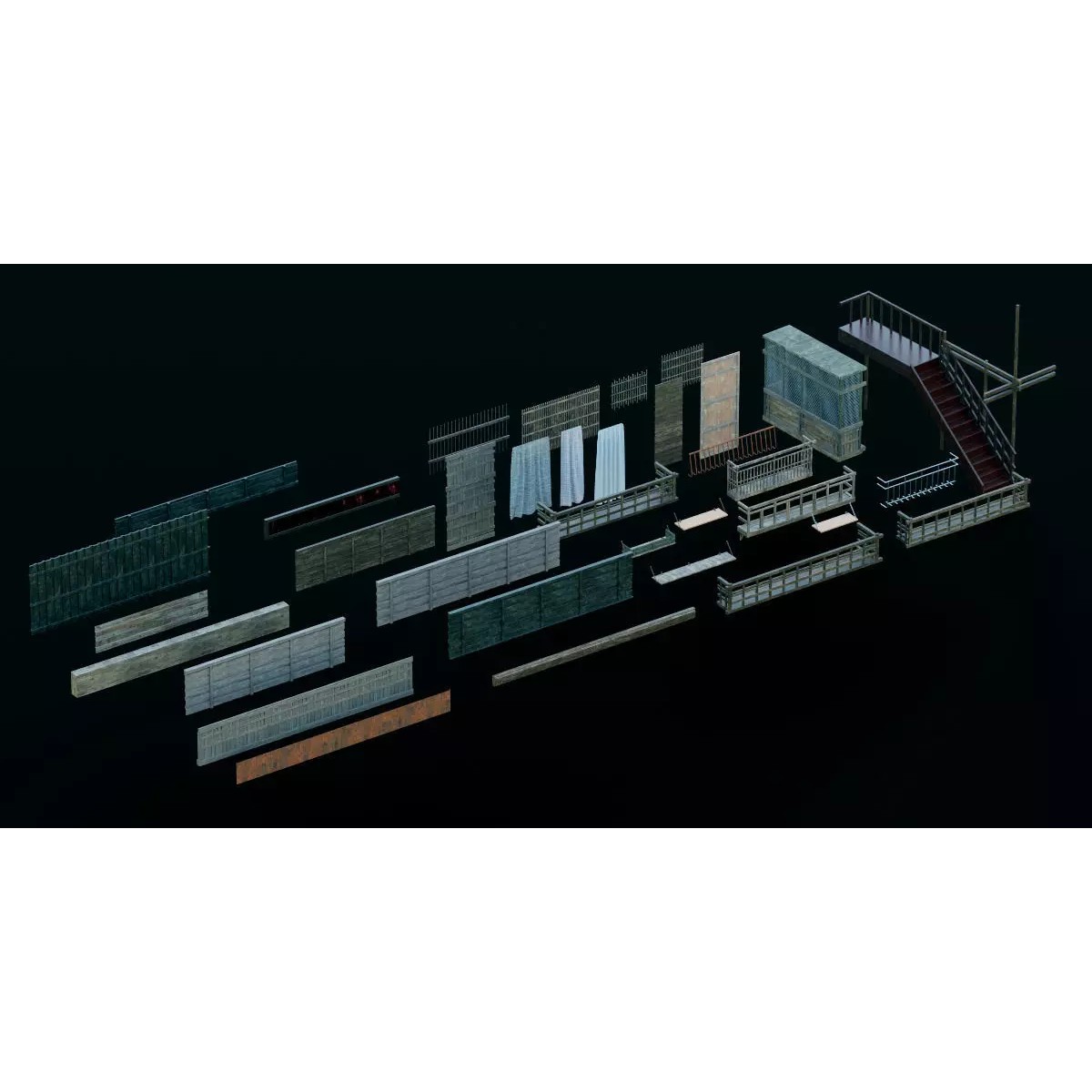 Japanese City Streets Pack - Low-Poly Game-Ready 3D Model - View 38