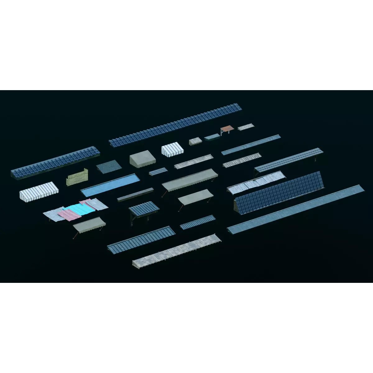 Japanese City Streets Pack - Low-Poly Game-Ready 3D Model - View 40