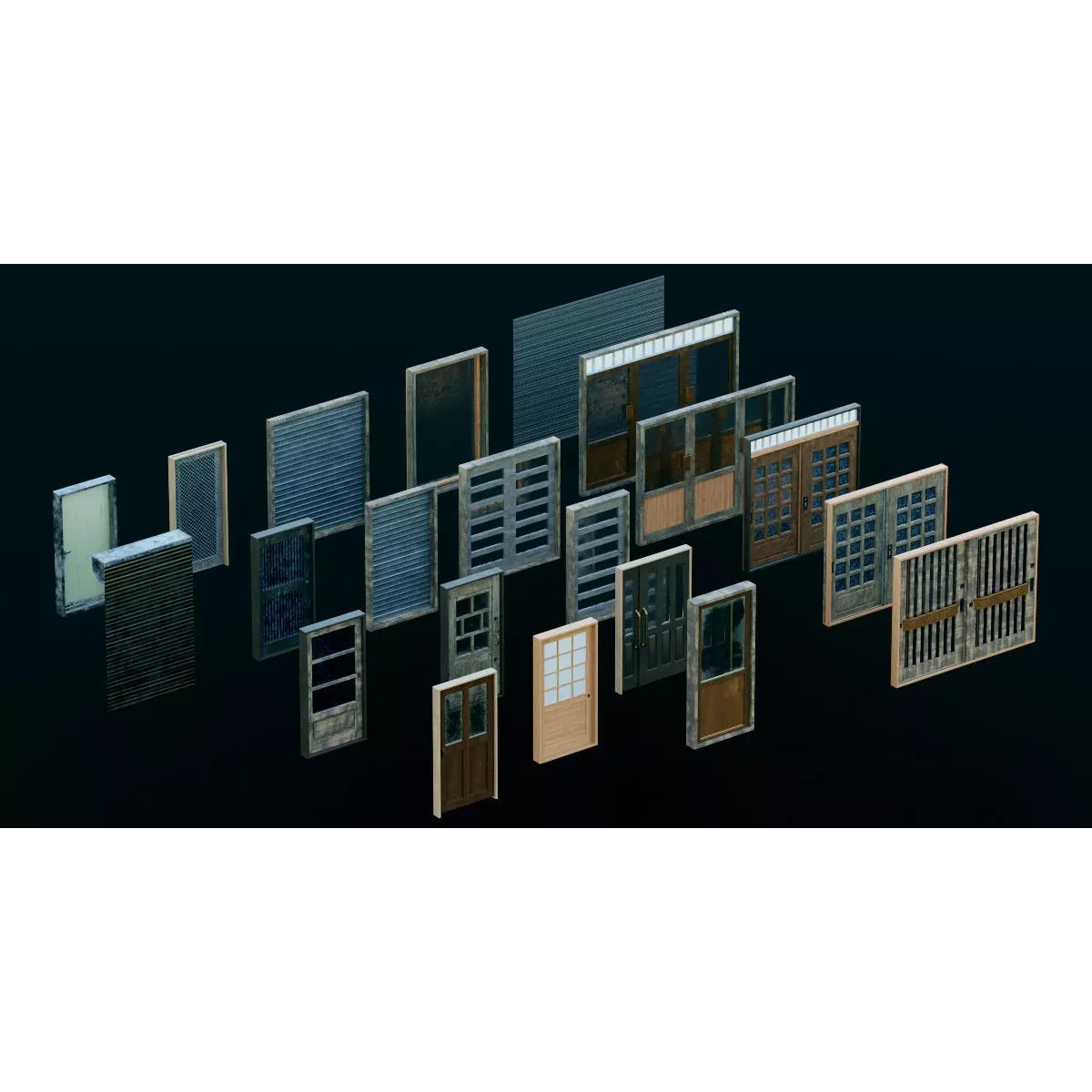 Japanese City Streets Pack - Low-Poly Game-Ready 3D Model - View 41