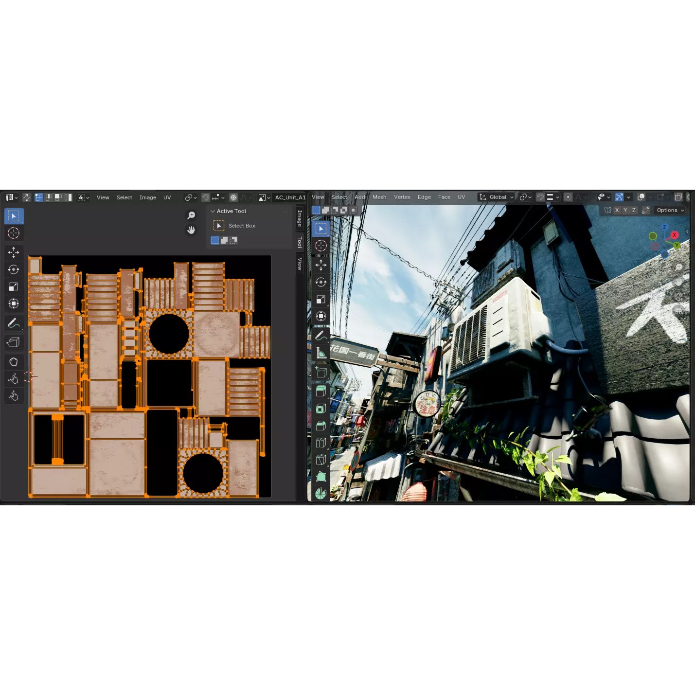 Japanese City Streets Pack - Low-Poly Game-Ready 3D Model - View 43