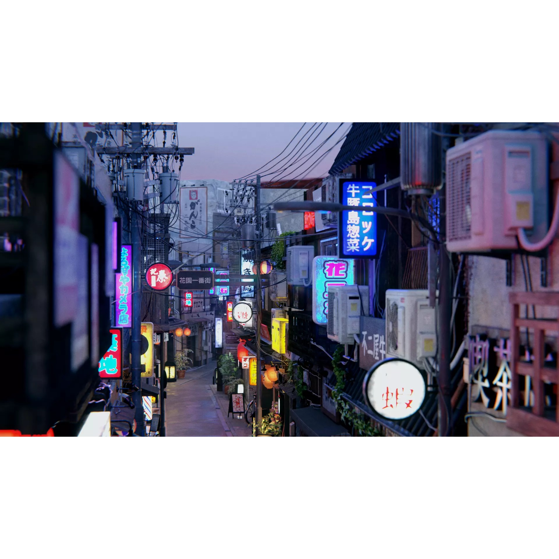 Japanese City Streets Pack - Low-Poly Game-Ready 3D Model - View 9