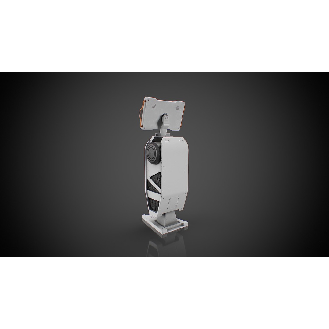 Futuristic Sci-Fi Terminal 3D Model – Low Poly Game Ready with PBR Textures - View 7