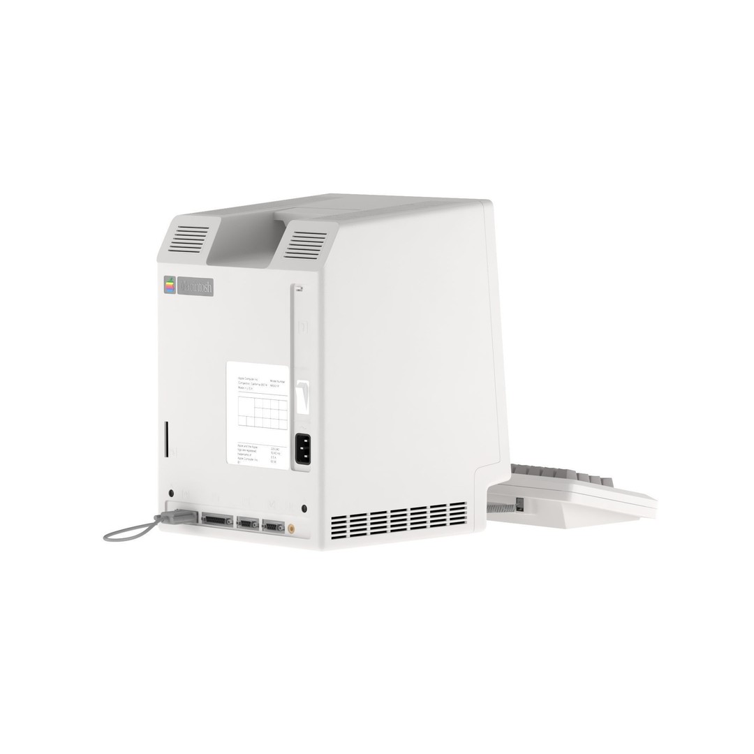 Apple Macintosh 128K 3D Model – Vintage Computer Asset, FBX/OBJ - View 10