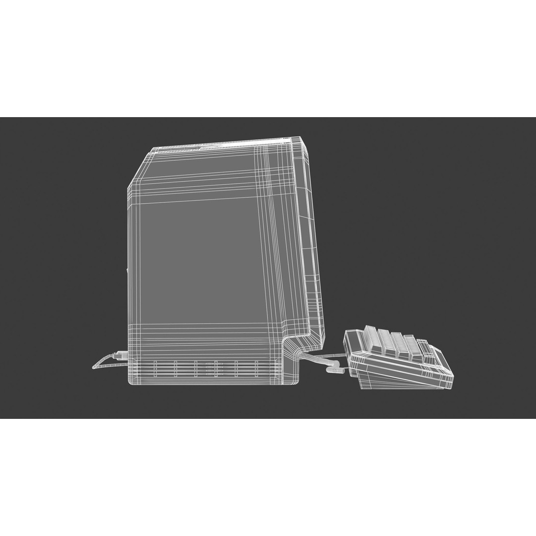 Apple Macintosh 128K 3D Model – Vintage Computer Asset, FBX/OBJ - View 20