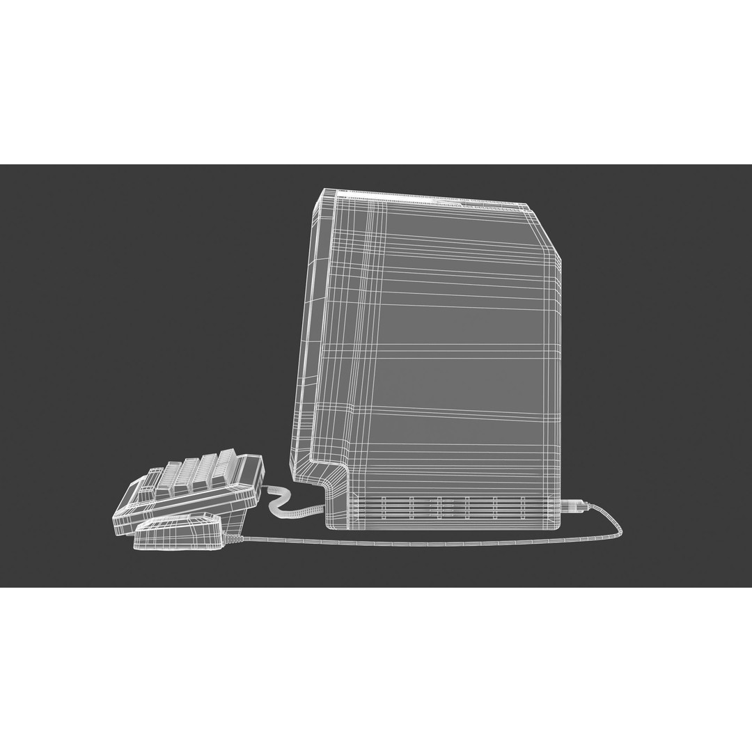 Apple Macintosh 128K 3D Model – Vintage Computer Asset, FBX/OBJ - View 22