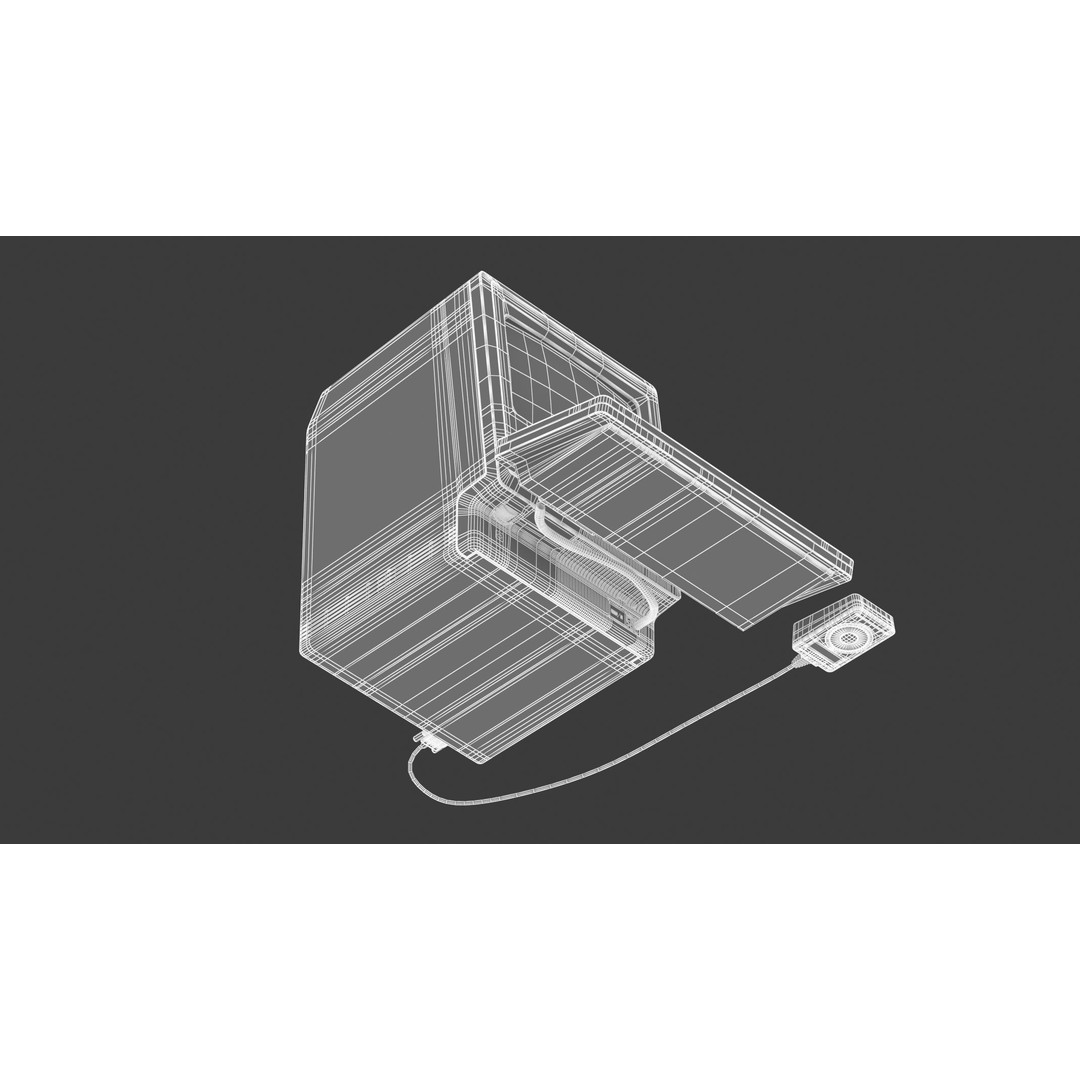 Apple Macintosh 128K 3D Model – Vintage Computer Asset, FBX/OBJ - View 25