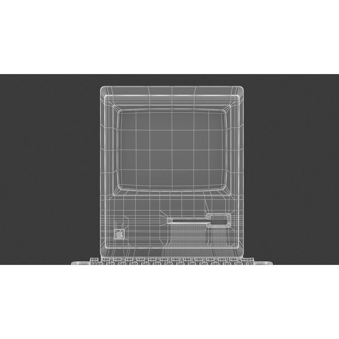 Apple Macintosh 128K 3D Model – Vintage Computer Asset, FBX/OBJ - View 27