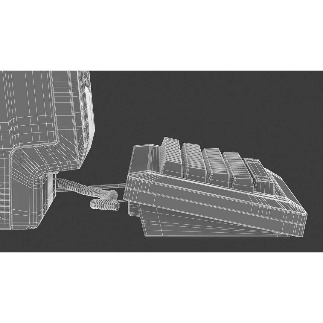 Apple Macintosh 128K 3D Model – Vintage Computer Asset, FBX/OBJ - View 29