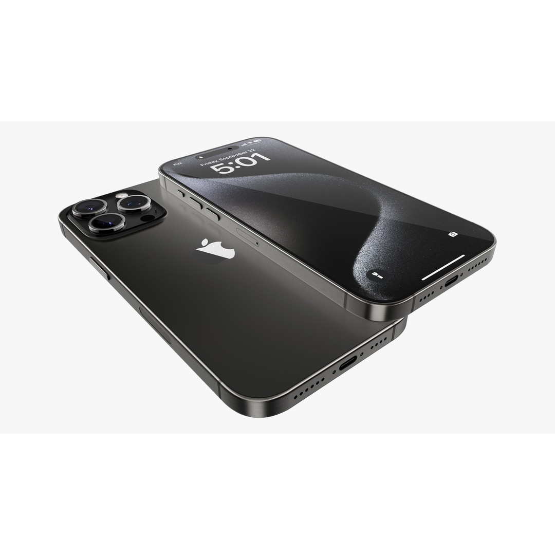 Apple iPhone 15 Pro Max 3D Model – High Poly PBR Asset, FBX & OBJ - View 23