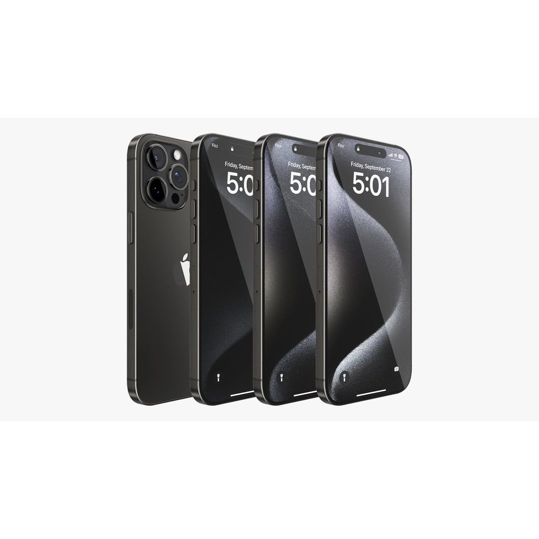 Apple iPhone 15 Pro Max 3D Model – High Poly PBR Asset, FBX & OBJ - View 4