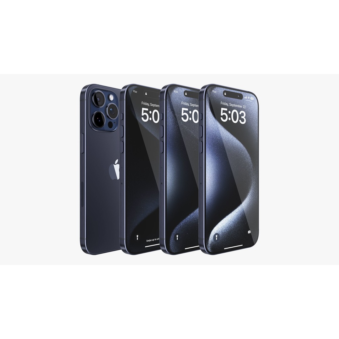 Apple iPhone 15 Pro Max 3D Model – High Poly PBR Asset, FBX & OBJ - View 5