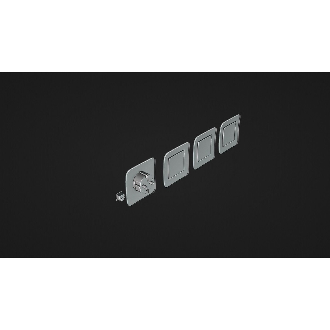 Switches and Outlets 3D Model – Low Poly Game Asset, FBX, OBJ - View 11