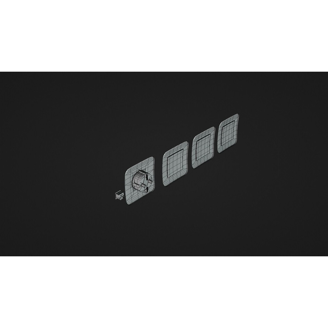 Switches and Outlets 3D Model – Low Poly Game Asset, FBX, OBJ - View 12