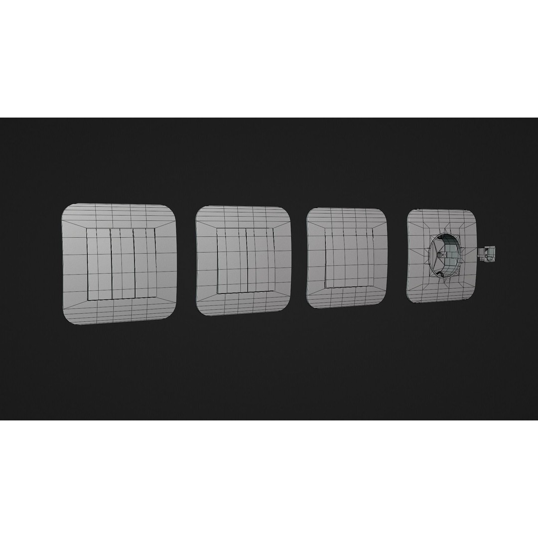 Switches and Outlets 3D Model – Low Poly Game Asset, FBX, OBJ - View 18