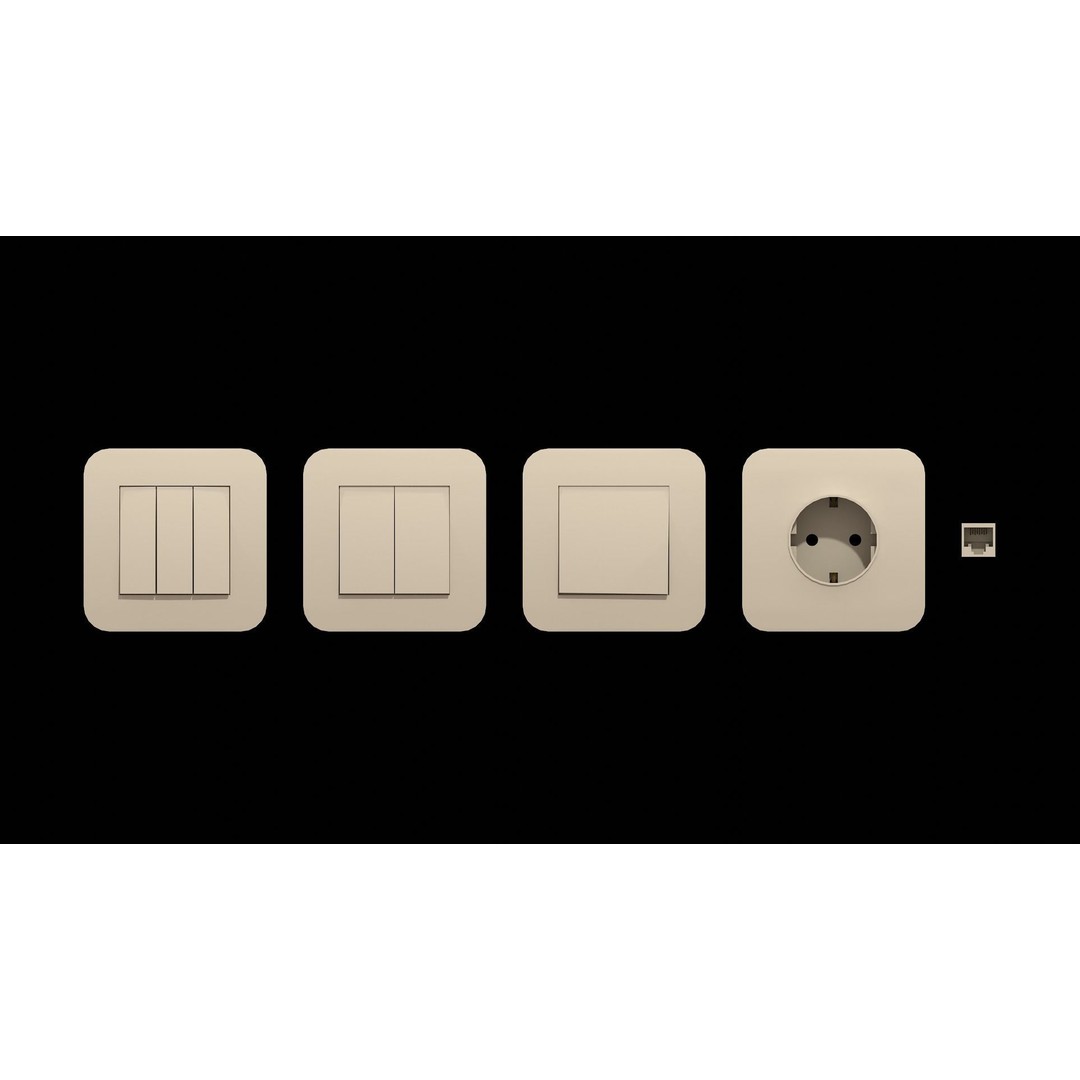 Switches and Outlets 3D Model – Low Poly Game Asset, FBX, OBJ - View 3