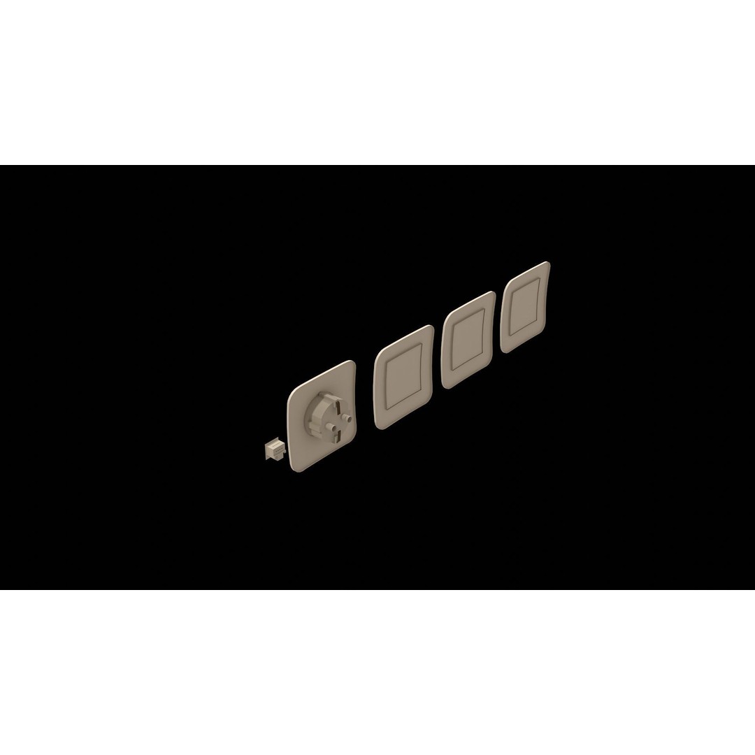 Switches and Outlets 3D Model – Low Poly Game Asset, FBX, OBJ - View 6