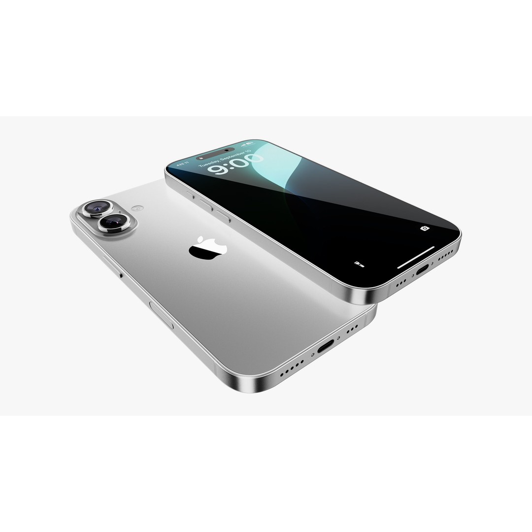 Apple iPhone 16 White 3D Model – High Poly PBR Asset, FBX, OBJ - View 18