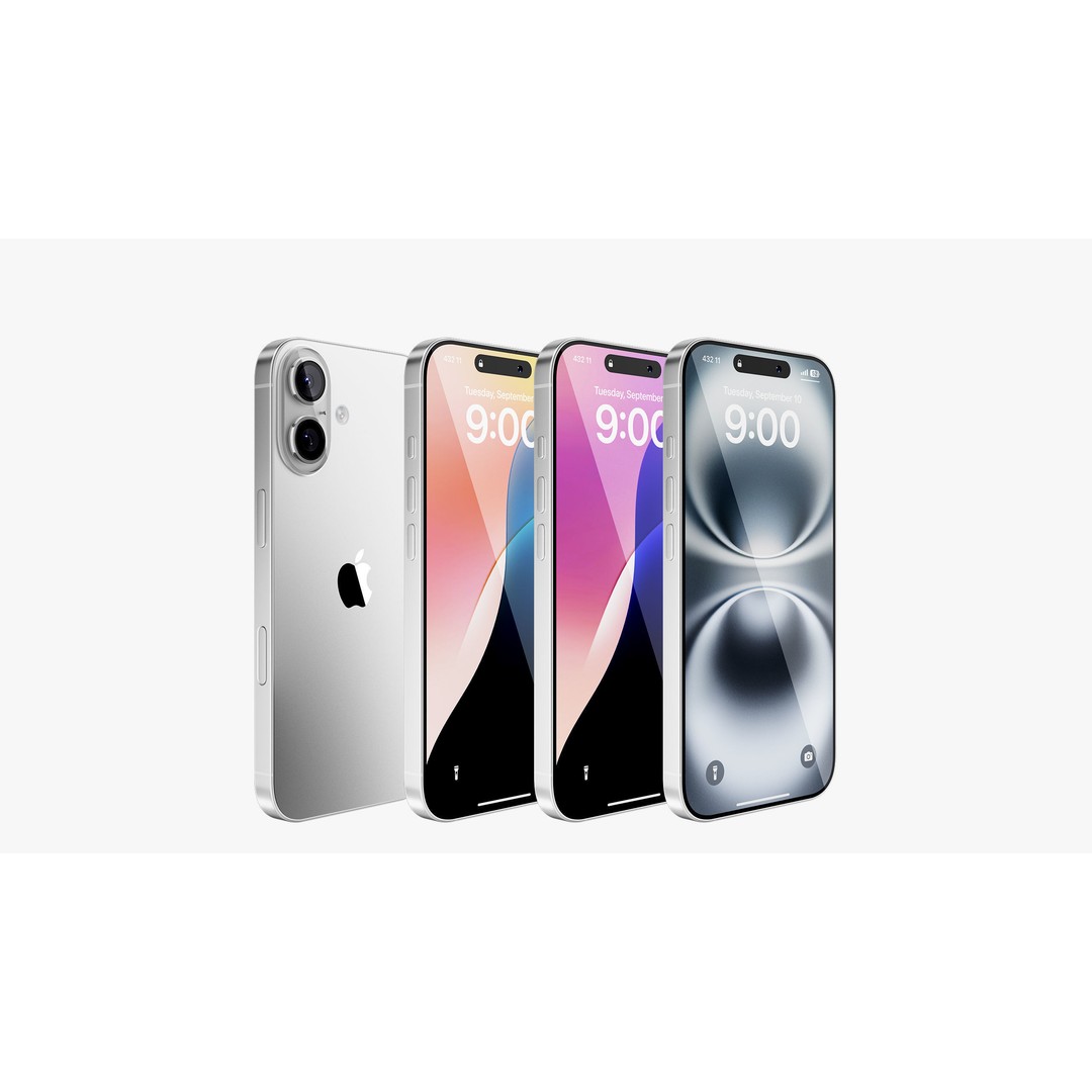 Apple iPhone 16 White 3D Model – High Poly PBR Asset, FBX, OBJ - View 6