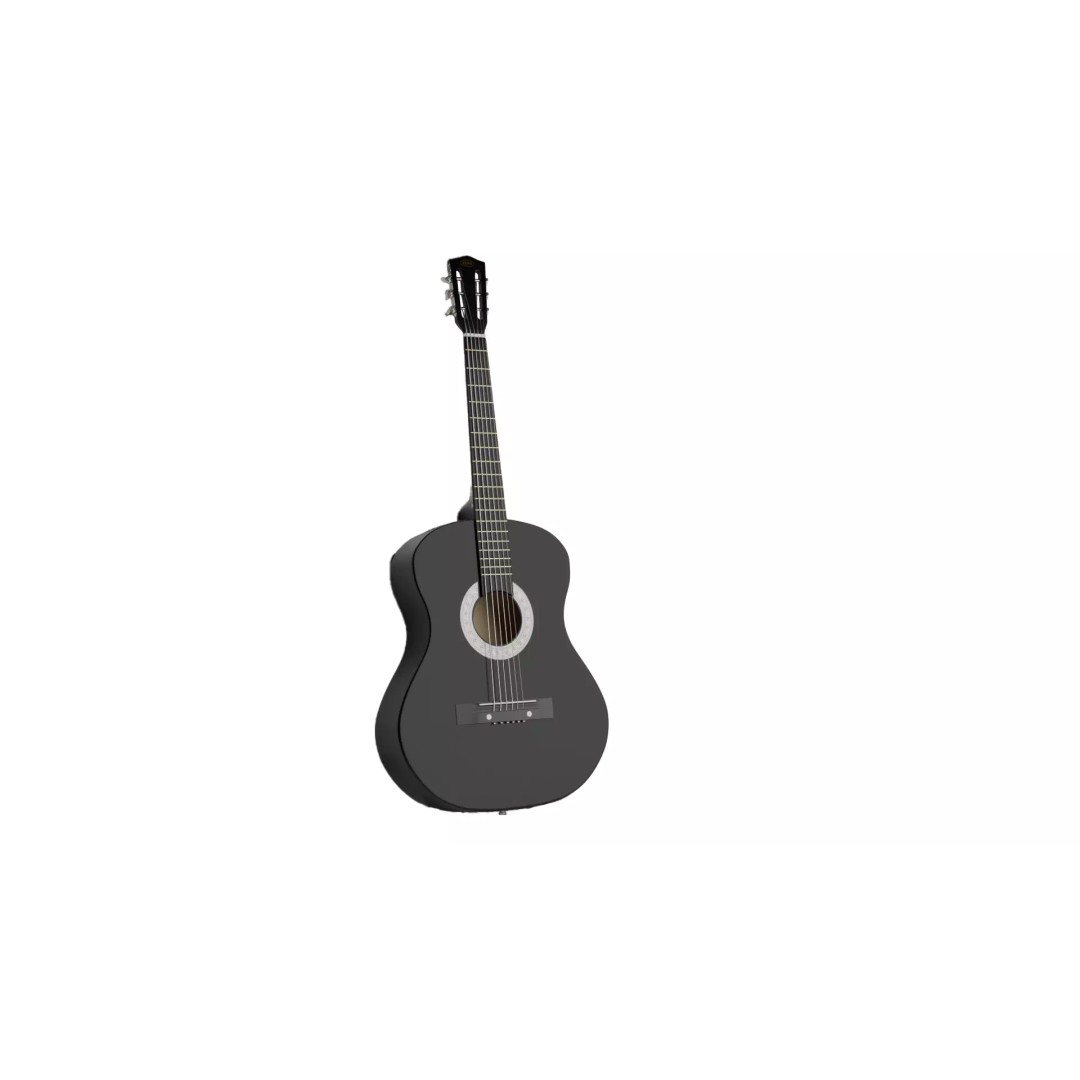 Guitar 3D Model – Low Poly Game Asset, FBX & OBJ Formats - View 3