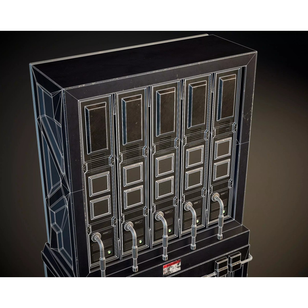 Sci-Fi Server Unit A 3D Model – Low-Poly PBR Game Asset, FBX/OBJ - View 10