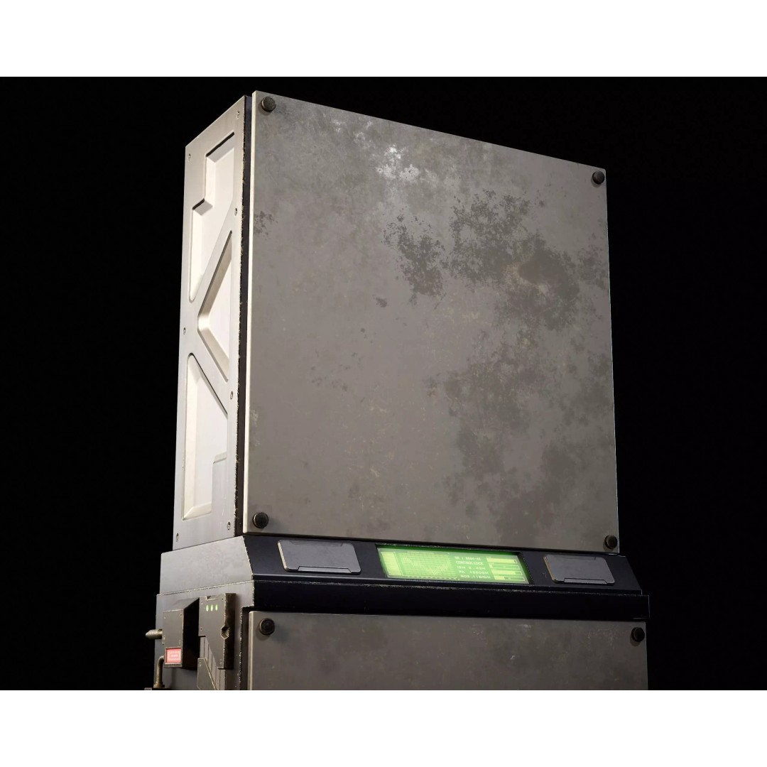 Sci-Fi Server Unit A 3D Model – Low-Poly PBR Game Asset, FBX/OBJ - View 11