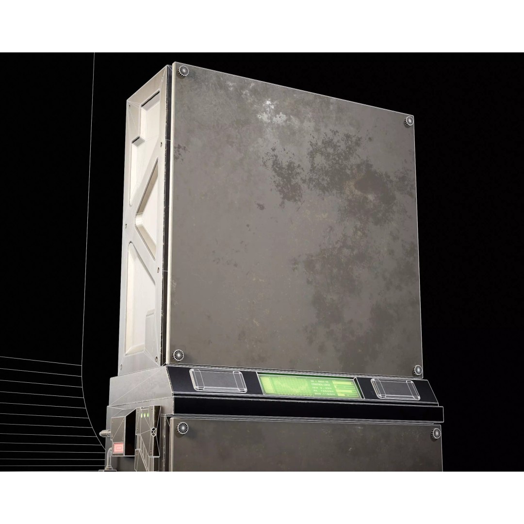 Sci-Fi Server Unit A 3D Model – Low-Poly PBR Game Asset, FBX/OBJ - View 12