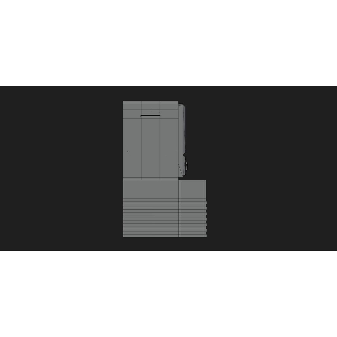 Retro Television 3D Model – Untextured Low Poly Mesh for Concepting - View 19
