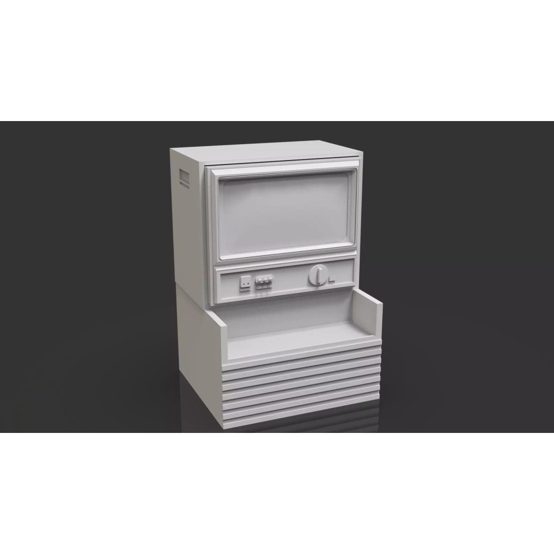 Retro Television 3D Model – Untextured Low Poly Mesh for Concepting - View 2