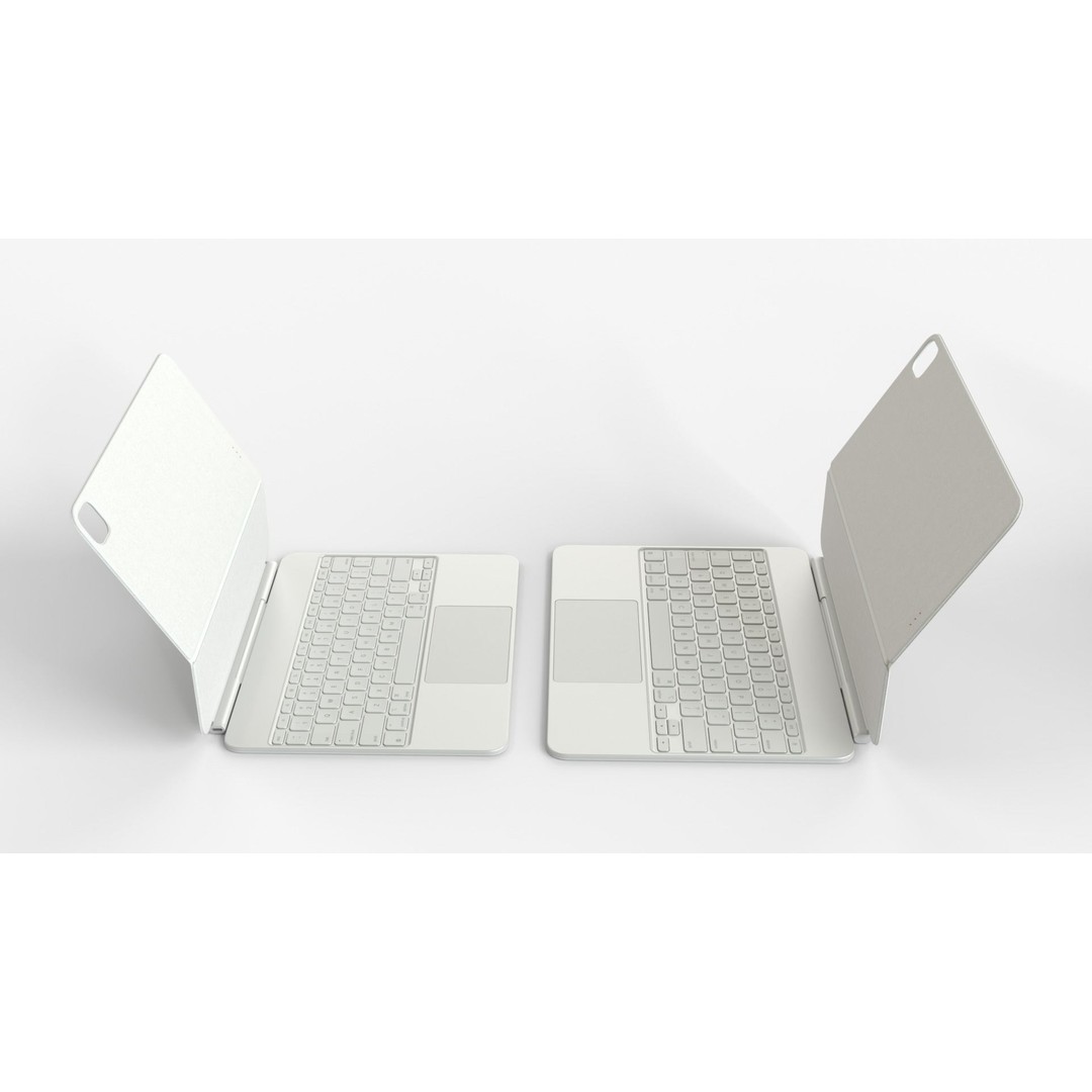 Apple iPad Pro Magic Keyboard & Pencil 3D Model – Rigged PBR Assets, FBX & Blender Formats - View 3
