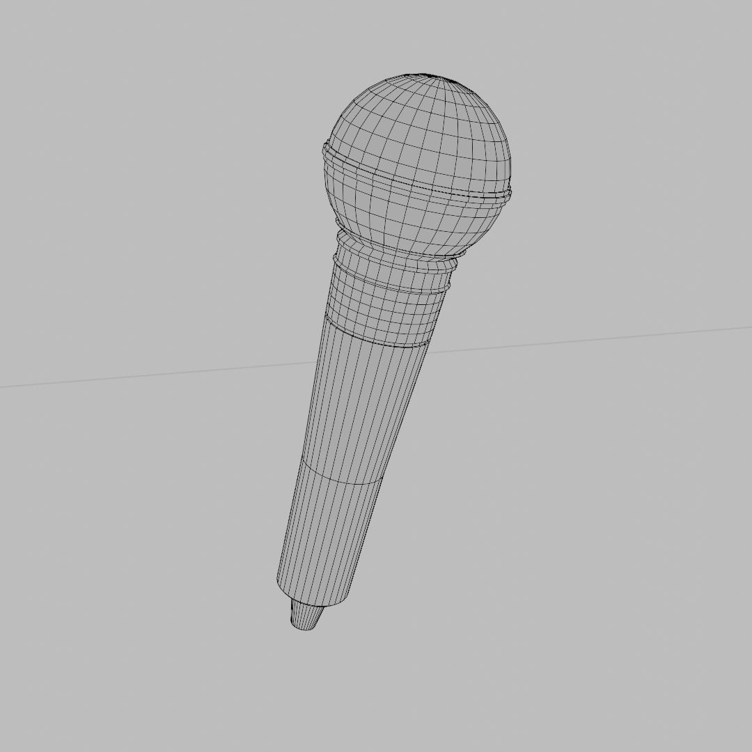 Vocal Microphone 3D Model – Low Poly PBR Asset for Audio Production - View 12