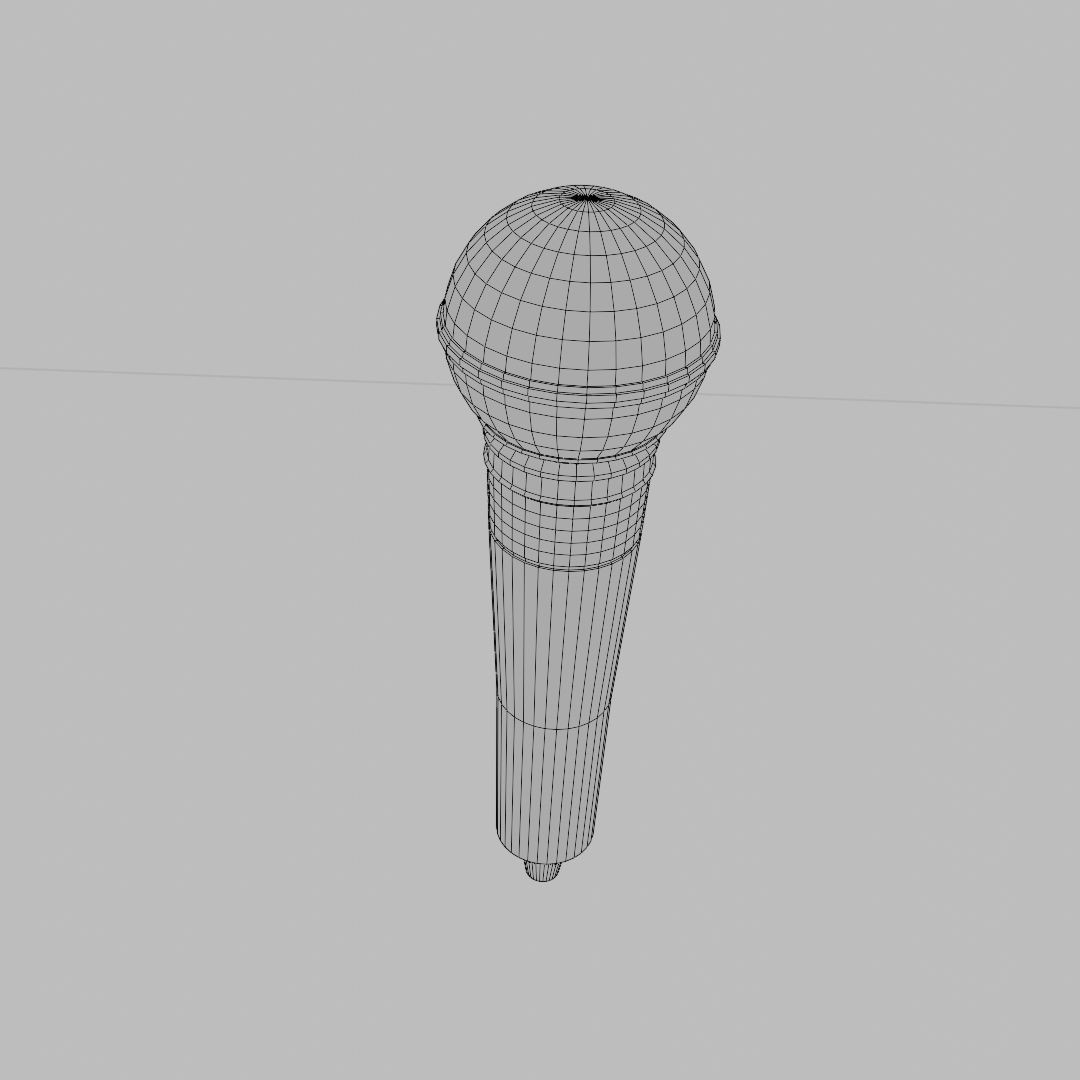 Vocal Microphone 3D Model – Low Poly PBR Asset for Audio Production - View 13