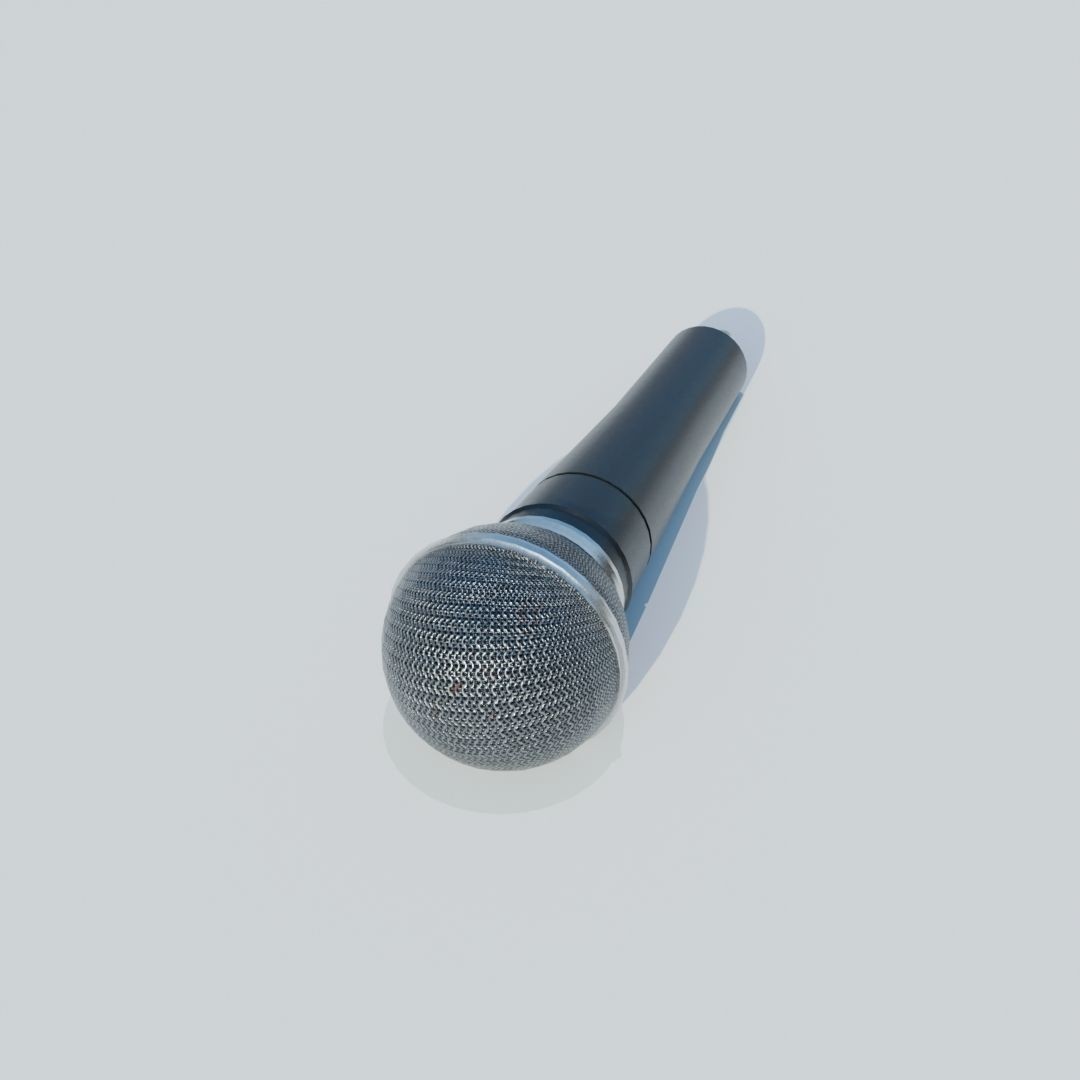 Vocal Microphone 3D Model – Low Poly PBR Asset for Audio Production - View 4
