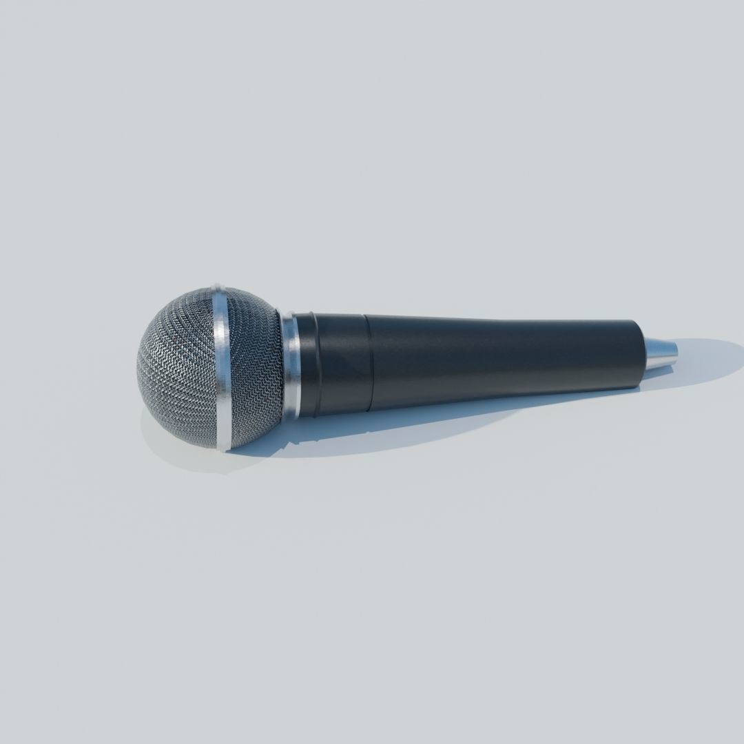 Vocal Microphone 3D Model – Low Poly PBR Asset for Audio Production - View 5