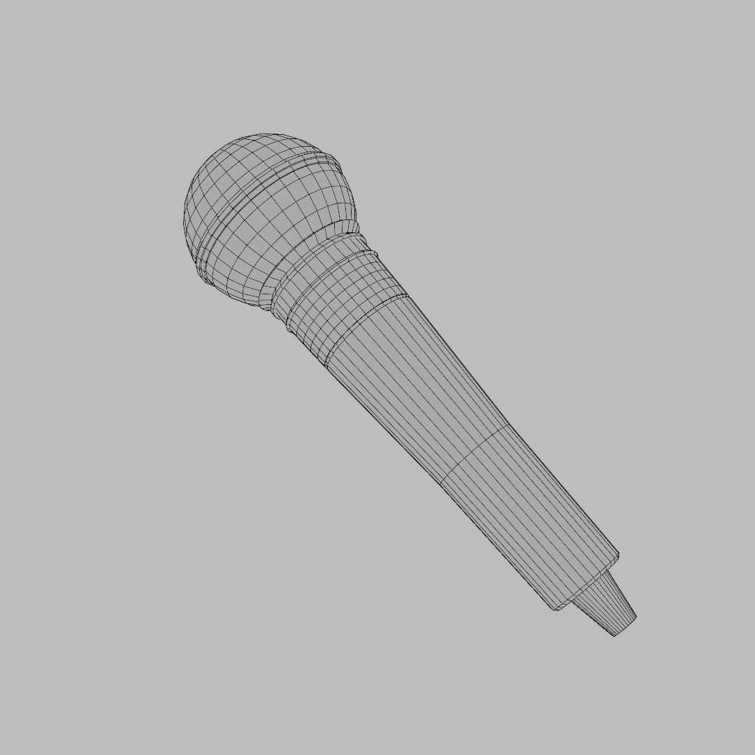 Vocal Microphone 3D Model – Low Poly PBR Asset for Audio Production - View 9