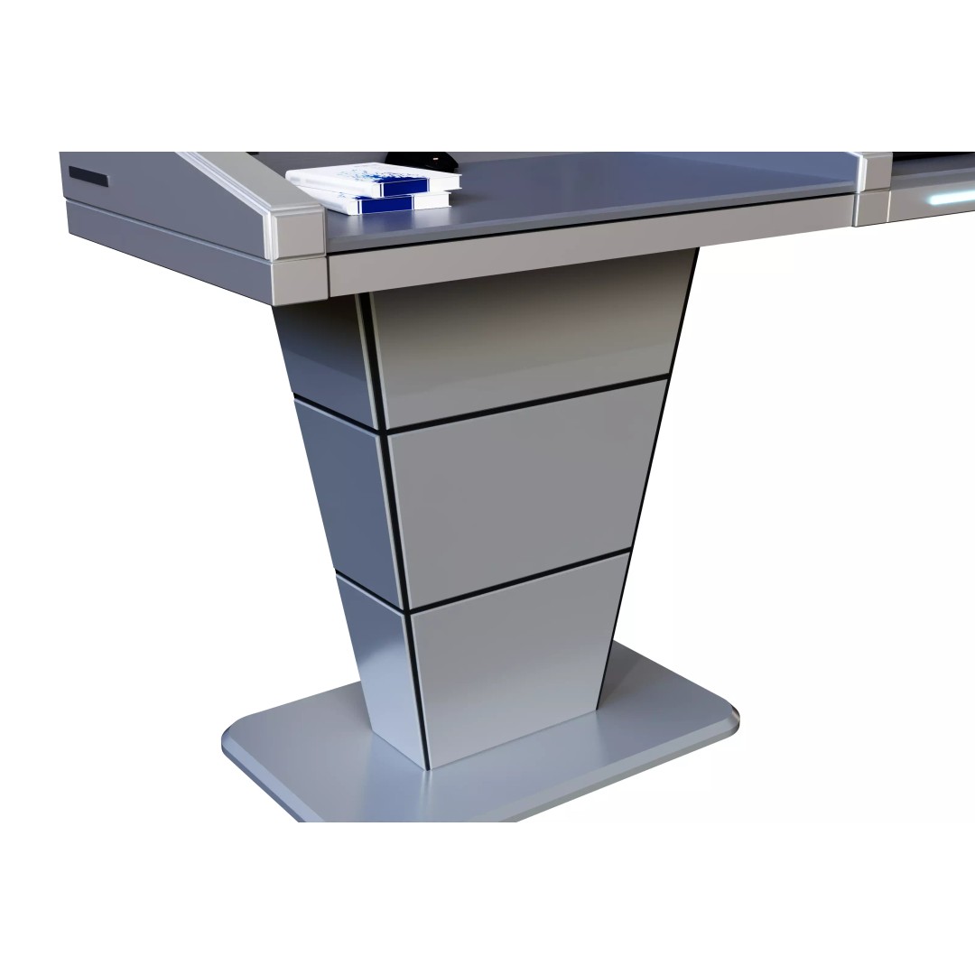 Digital Lectern Podium 3D Model – Futuristic Multimedia Design, FBX, OBJ - View 10