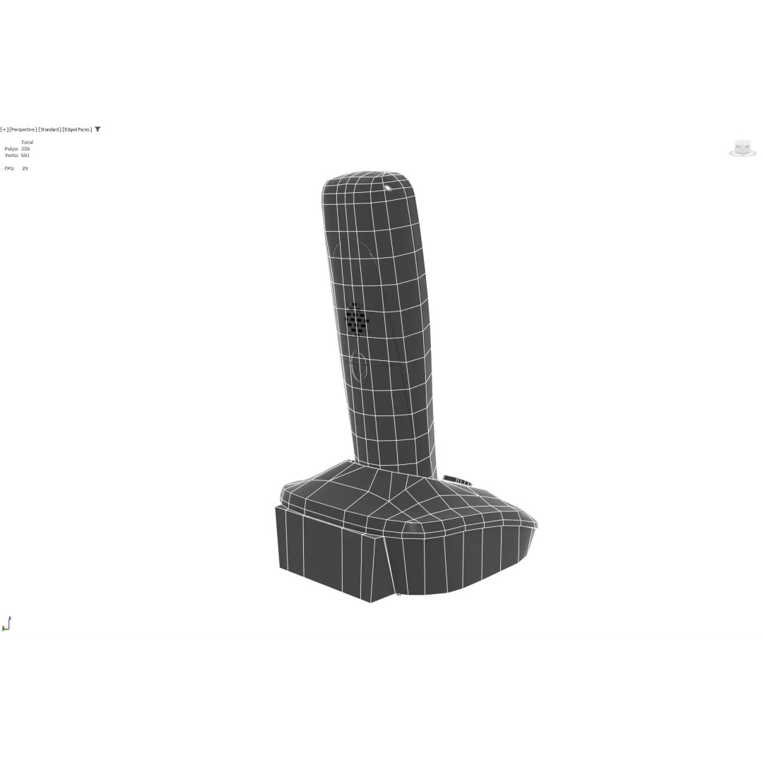 Office Phone 3D Model – Low Poly PBR Game Asset, FBX - View 14