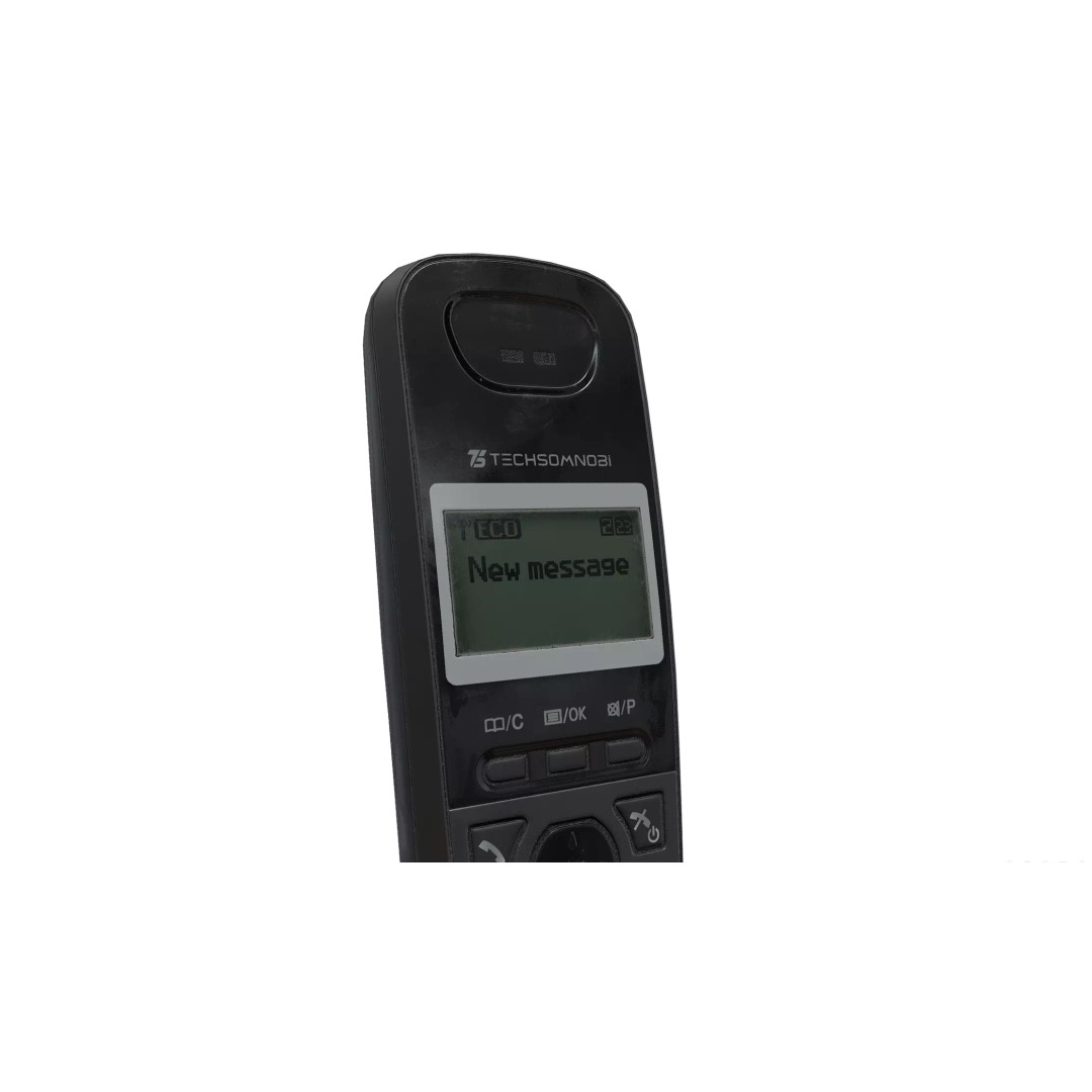 Office Phone 3D Model – Low Poly PBR Game Asset, FBX - View 3