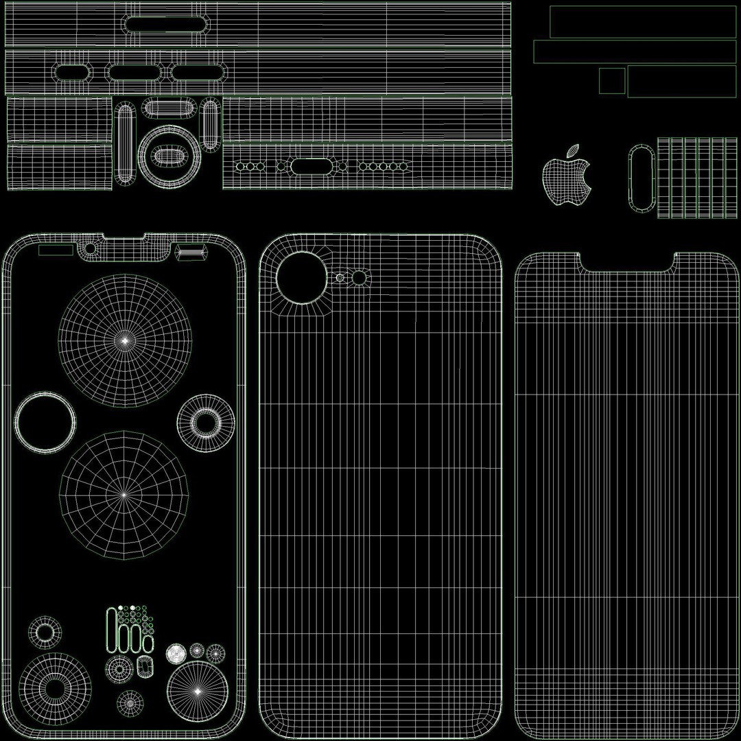 Apple iPhone 16e 3D Model – Low Poly Game Asset, PBR Textures, FBX