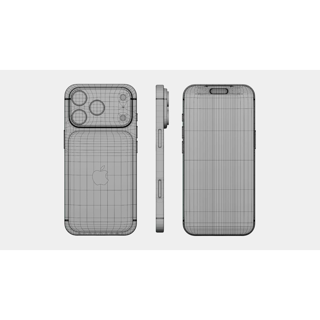 iPhone 17 Pro Max 3D Model – Low Poly Game-Ready Asset, FBX, OBJ - View 10