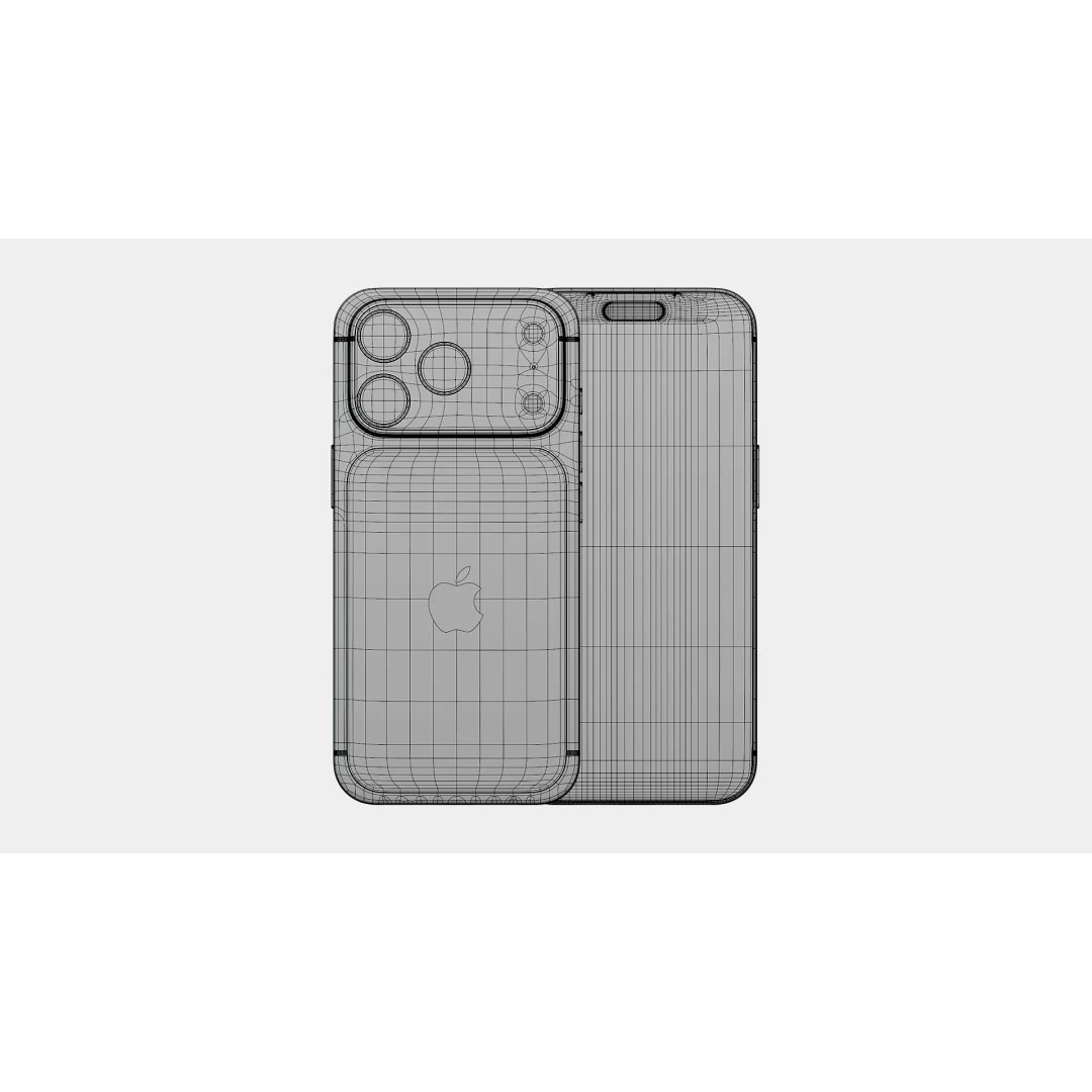 iPhone 17 Pro Max 3D Model – Low Poly Game-Ready Asset, FBX, OBJ - View 11