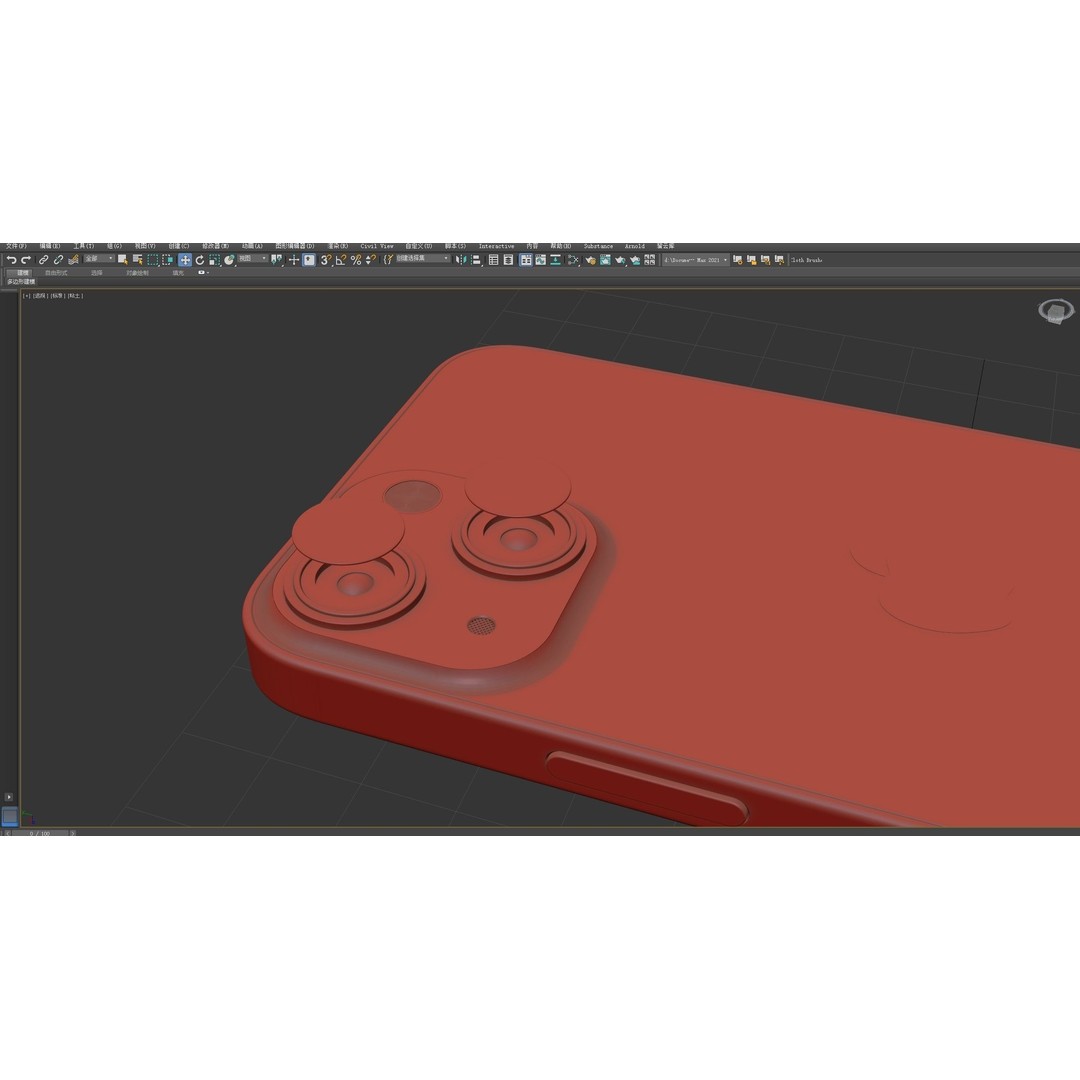 iPhone 13 Mini 3D Model – High-Quality Mobile Phone, FBX, OBJ