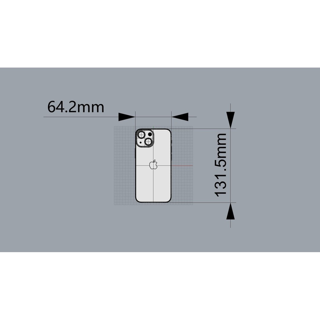 iPhone 13 Mini 3D Model – High-Quality Mobile Phone, FBX, OBJ - View 21