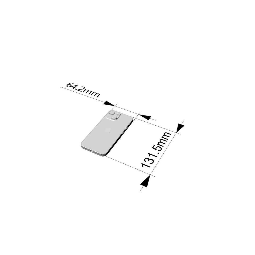 iPhone 13 Mini 3D Model – High-Quality Mobile Phone, FBX, OBJ - View 22
