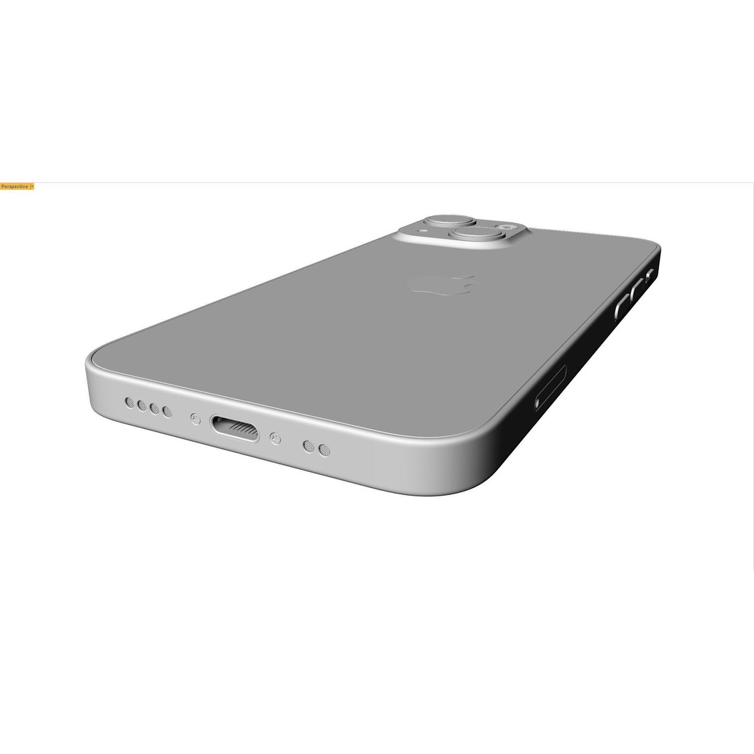 iPhone 13 Mini 3D Model – High-Quality Mobile Phone, FBX, OBJ - View 23